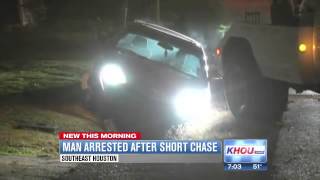Man arrested after car chase in southeast Houston