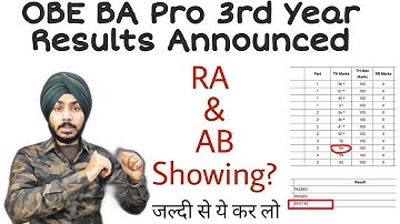 DU-SOL OBE BA Pro 3rd Year Results Announced | RA & AB Showing? | Jasmeet Classes