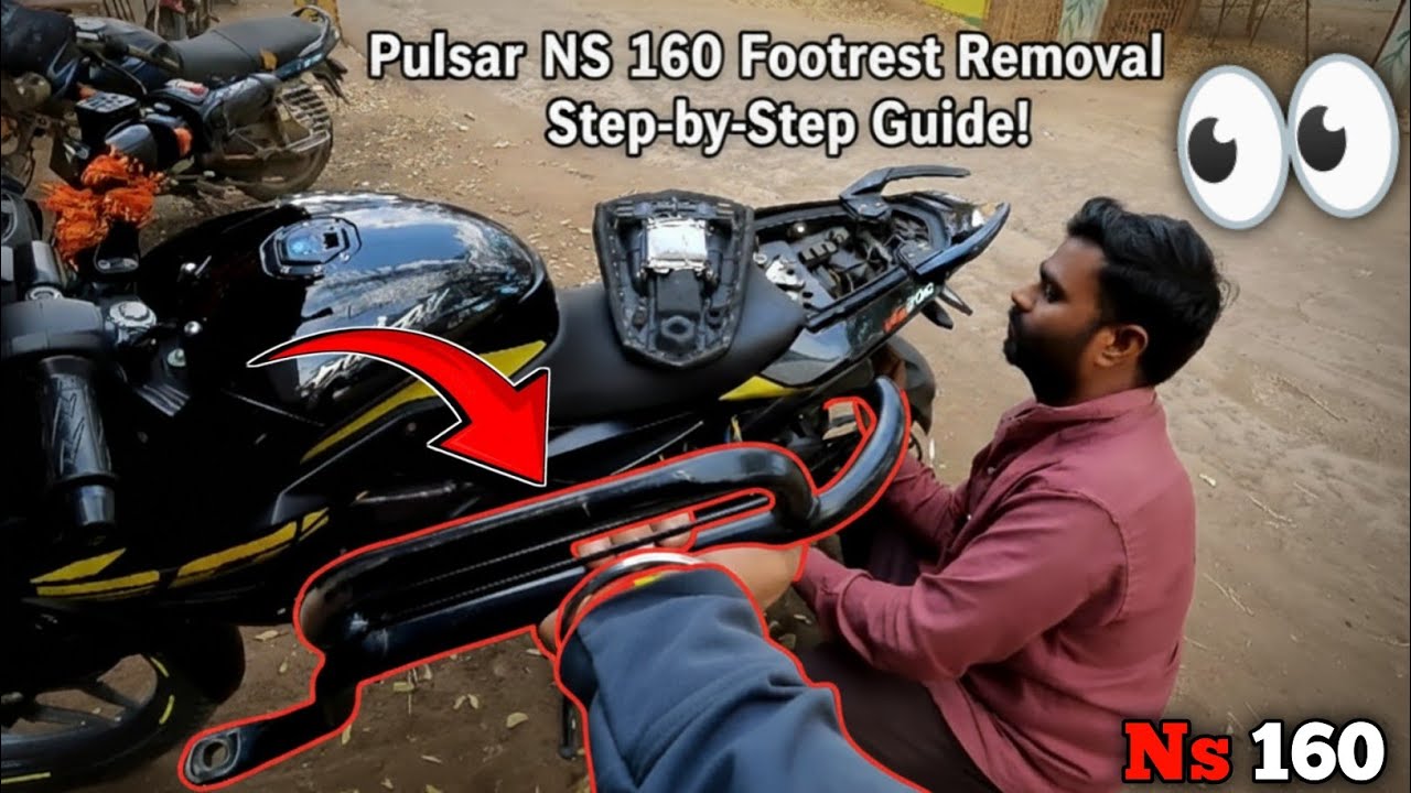 Pulsar NS 160 Footrest Removal Step-by-Step Guide! 🛠️ | NS 160 Footrest Remove Kaise Kare?