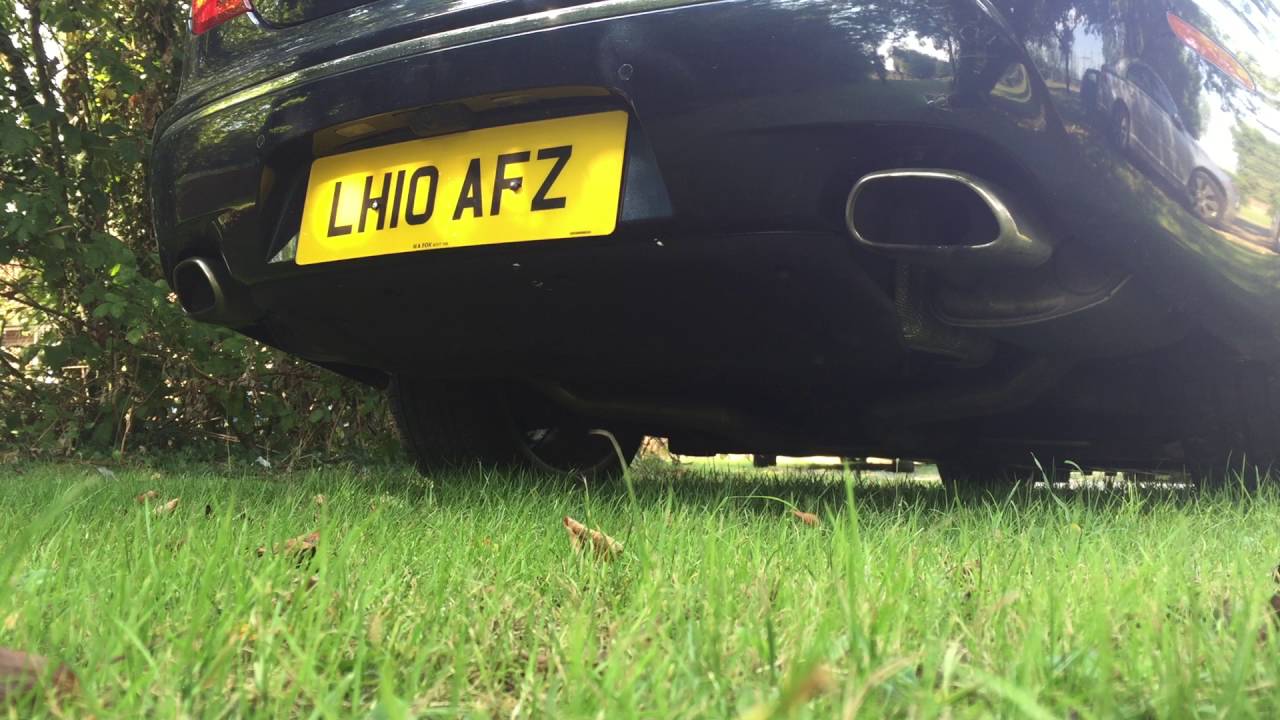 Jaguar XJ 5.0 stock exhaust start-up - YouTube