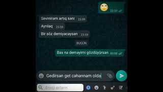Sevgiliyə Qapağ - Gülməli Whatsapp Yazışmaları