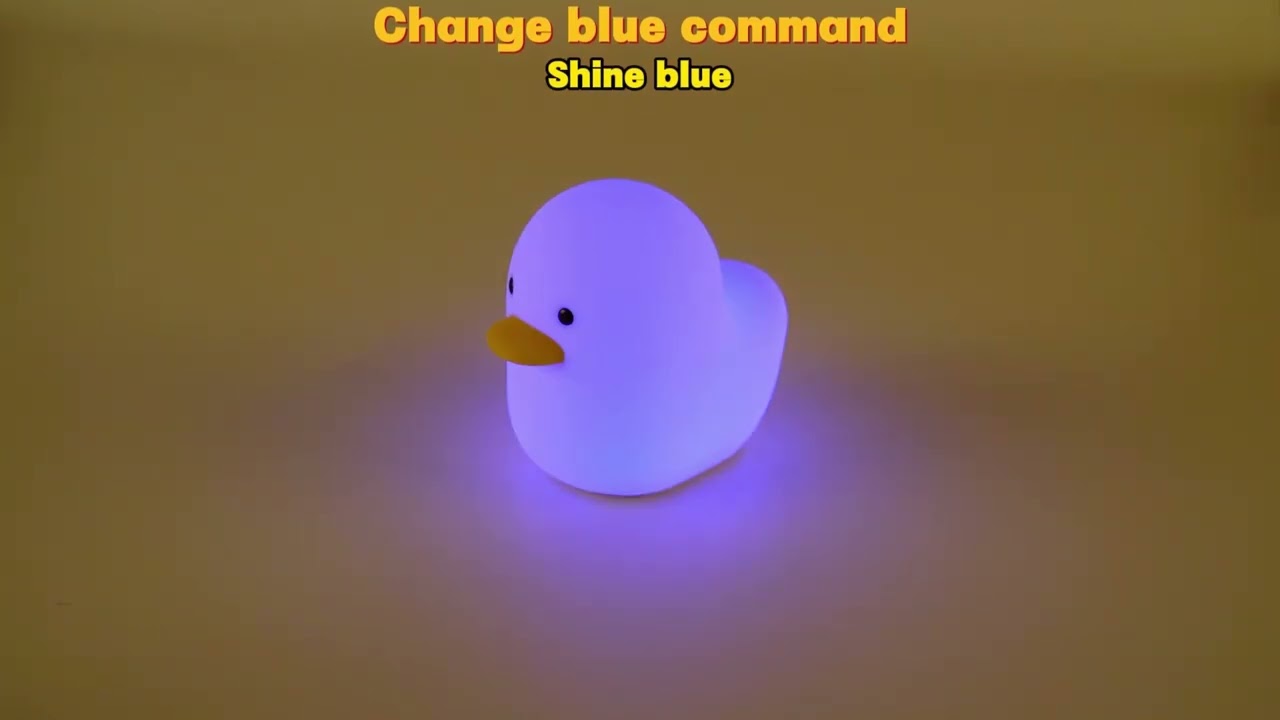Lampada Da Notte Benson Anatra In Silicone Con Telecomando - Ricaricabile USB, 3 Luminosità, Timer 30' - Regalo Bambini