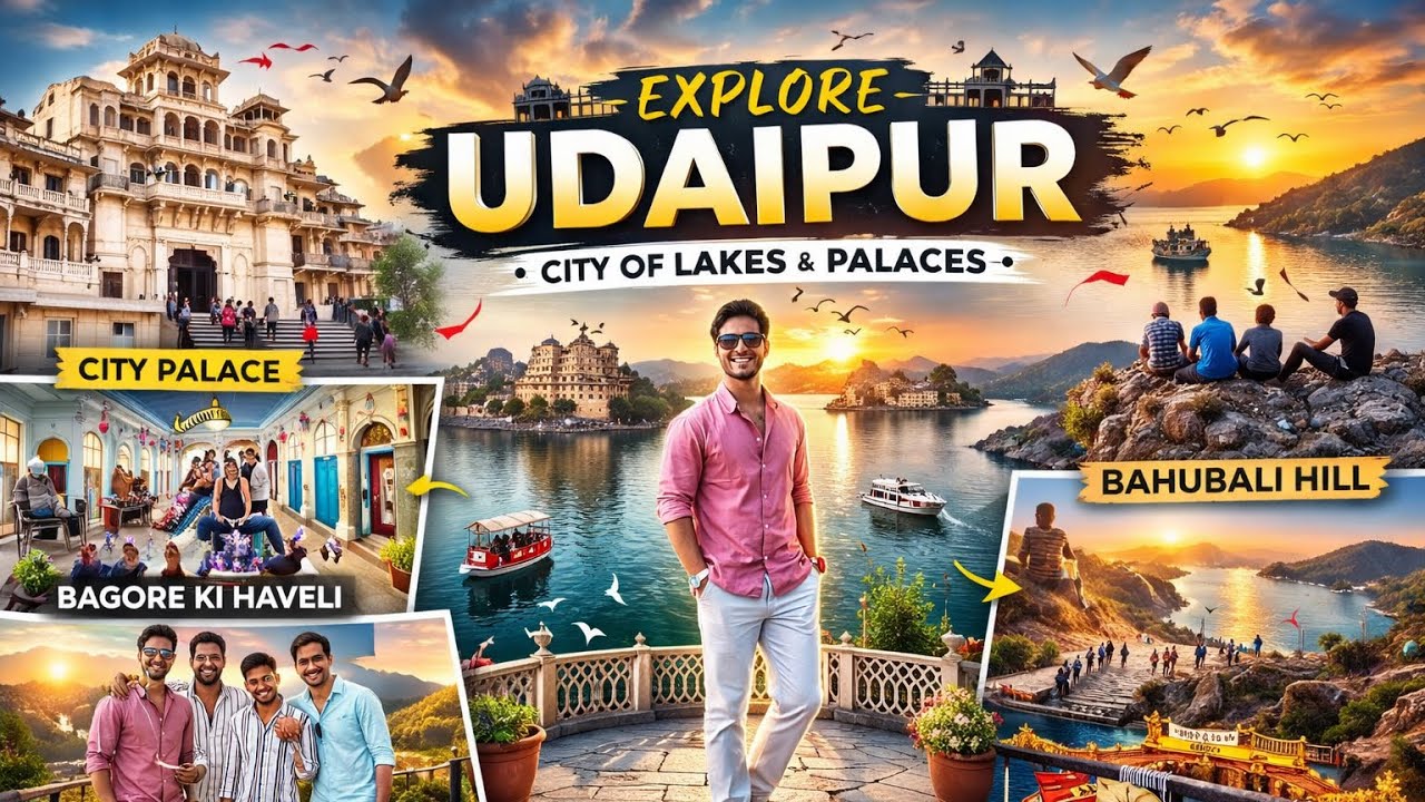 Udaipur Vlog | City of Lakes with Friends | City Palace, Bahubali Hill, Fateh Sagar Lake