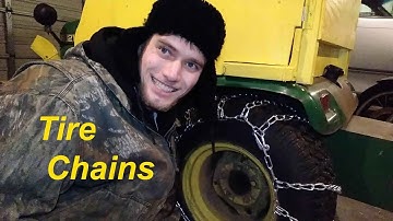 How to Put Tire Chains on a John Deere tractor