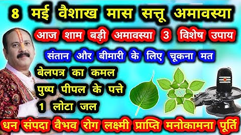 8 मई वैशाख माह की अमावस्या बेलपत्र का कमल और पीपल के पत्ते 🚩Pradeep Mishra Ji Ke #veshakh #besakh