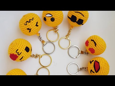 Amigurumi Emoji Anahtarlık Yapımı | Örgü Emoji Yapımı | Anahtarlık Modelleri