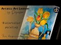 Ever wondered how a beautiful watercolor painting comes to life? Watch the tulip flower painting.