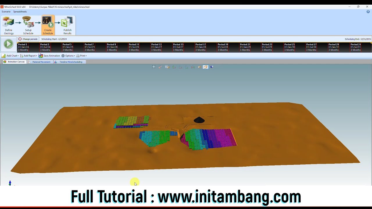 Tutorial Minesched Visualisasi Animasi Penjadwalan Tambang Nikel - YouTube
