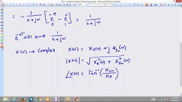 SIGNALS SYSTEMS Fourier Transform Exponential