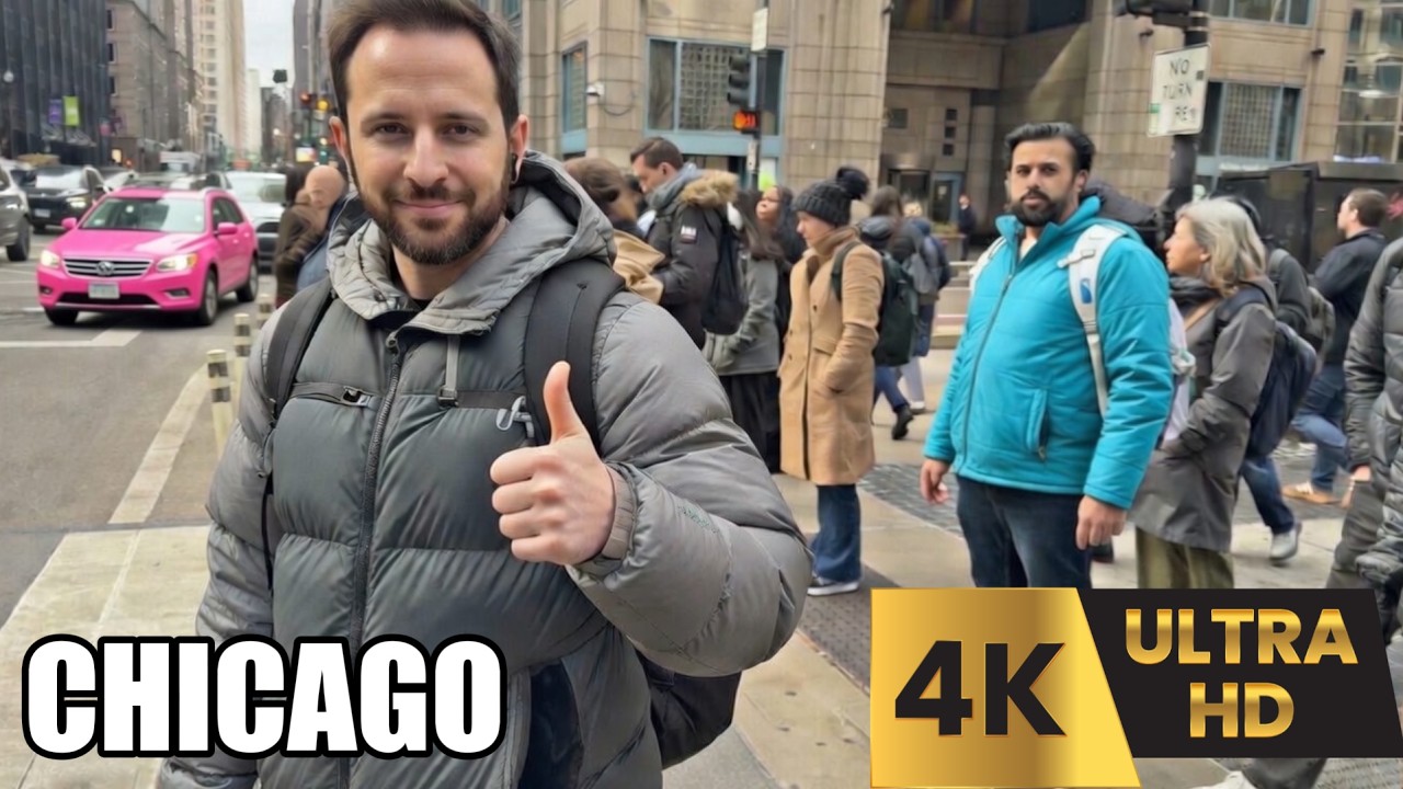 Downtown Chicago March 4, 2026 Morning Virtual Walking Tour 4k