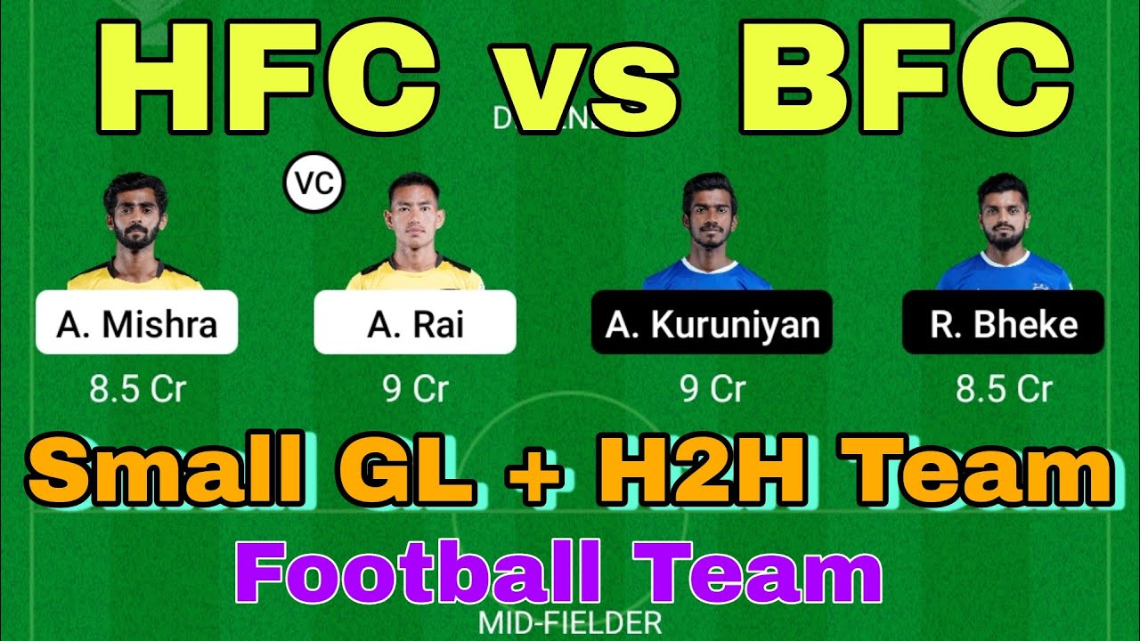 HFC vs BFC Football Team prediction | important players Team | Small League Grand League H2H Team