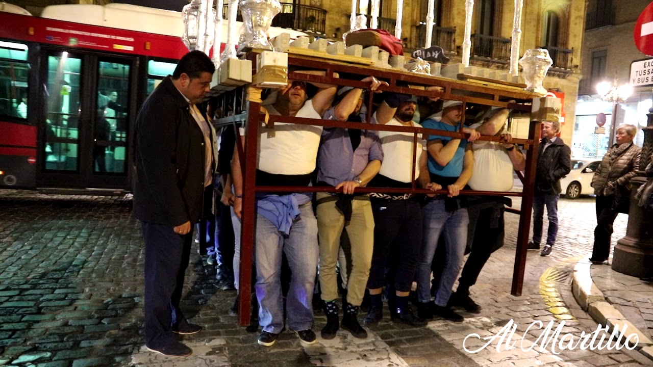 SEVILLA - AL MARTILLO. Ensayo y prueba del palio del Valle por Daoiz