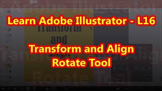 Learn Illustrator L-16 | Transform and Align | Arrange selected objects horizontally or vertically