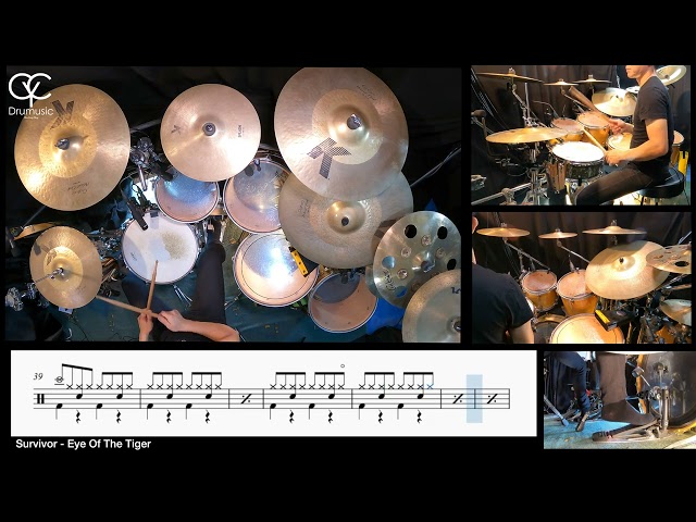 Eye Of The Tiger  - Survivor / Drum Cover By CYC (@cycdrumusic ) score & sheet music class=