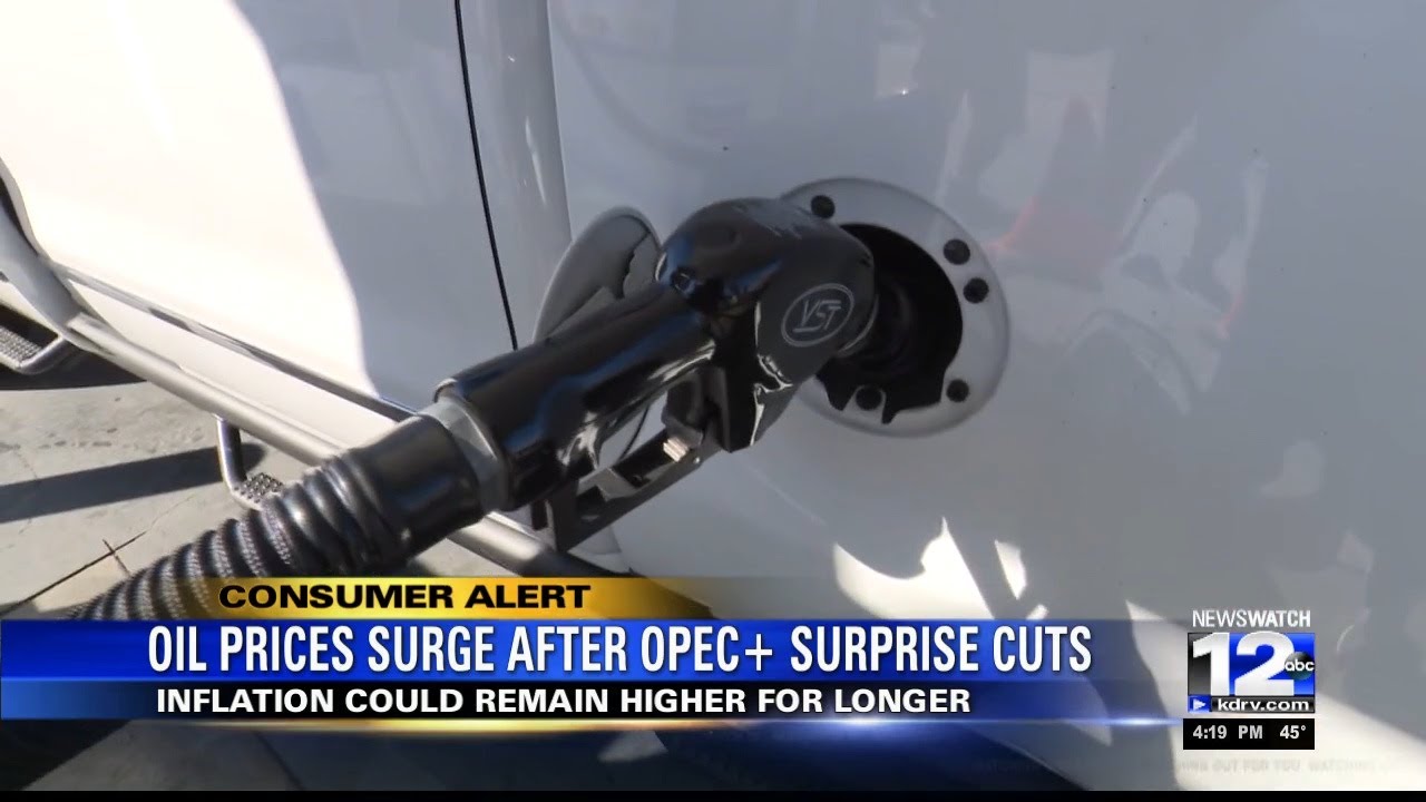 Oil prices surge after OPEC+ surprise cuts - YouTube
