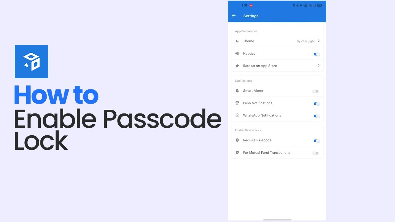 How to Enable Passcode Lock on Smallcase [easy] - YouTube