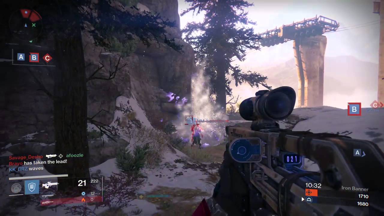 Destiny PvP: Iron Banner, Defender, trick shot grenade