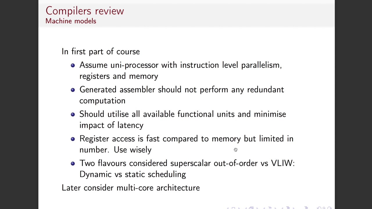 Compiler Optimisation Lecture 1 Part 8 - YouTube