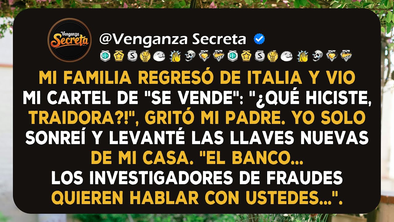 Mi familia regresó de Italia y encontró mi cartel de 