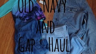 Unboxing Old Navy and Gap Clothing Haul (Chambray Midi Dress, Jeans, Trucker Denim Jacket)