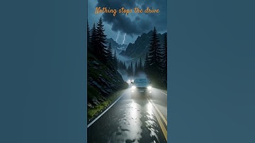 🌩️ Thunder roars, trees sway, but nothing stops the drive.  #ai  #trending #youtubeshorts #viral