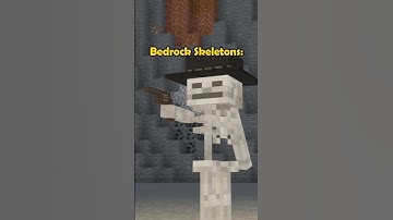 Java skeletons vs bedrock skeletons #shorts