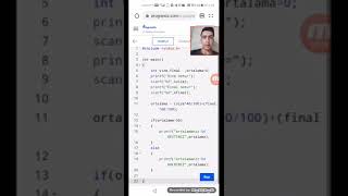 C programlama vize final notu hesaplama fonksiyonu