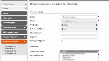 How to create an unsubscribe procedure and -link