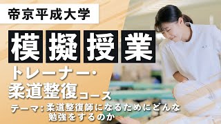 帝京平成大学】模擬授業動画 ヒューマンケア学部 柔道整復学科