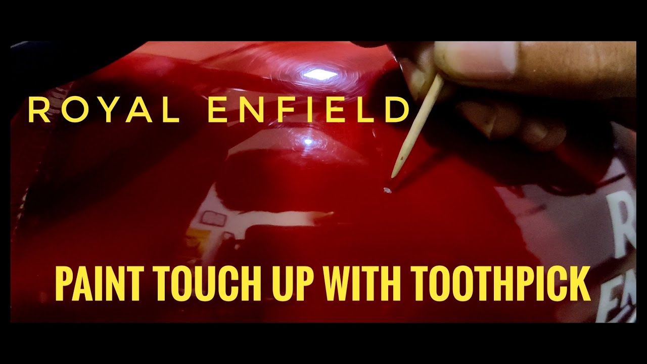 Touch up paint application toothpick technique car