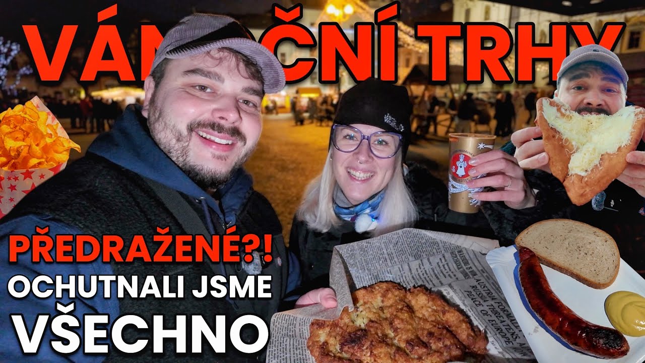 JE JÍDLO NA VÁNOČNÍCH TRZÍCH PŘEDRAŽENÉ?!🤔CHUTNALO NÁM?CENA BRAMBORÁKU, TRDELNÍK, LANGOŠ, SVAŘÁK ATD