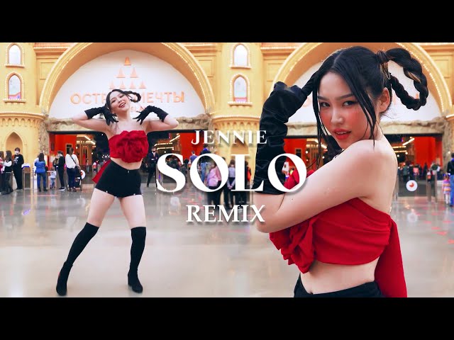 [K-POP IN PUBLIC | ONE TAKE] JENNIE - SOLO REMIX dance cover by REBORN class=