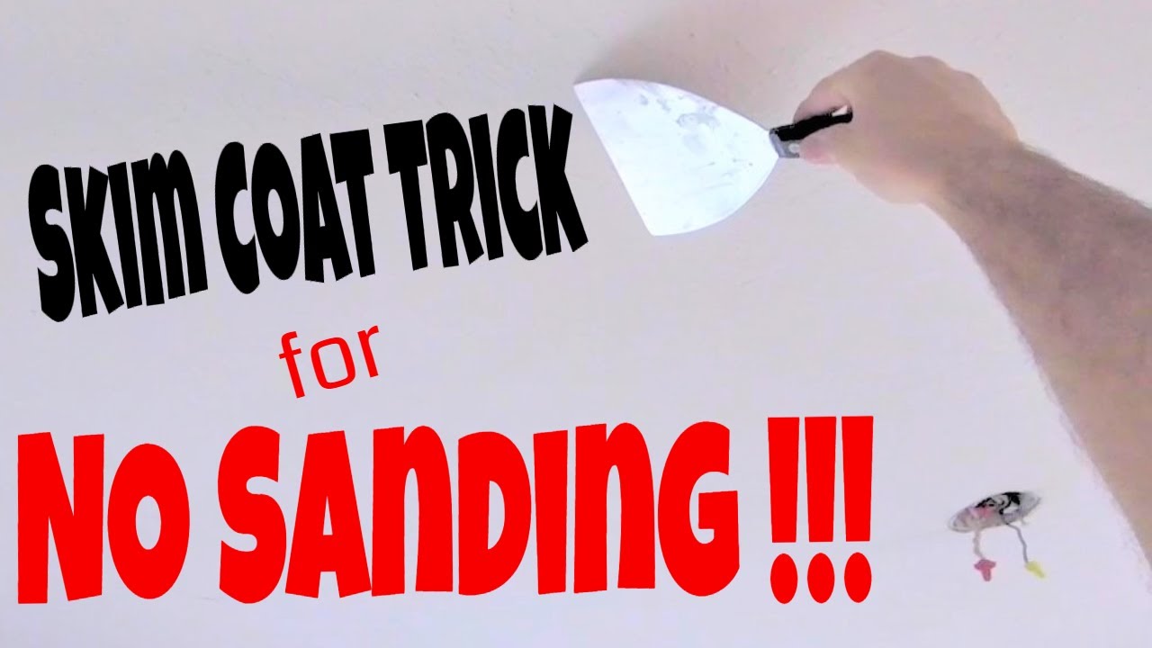 Skim coating trick! No Sanding after applying a skim coat to a ceiling