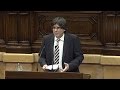 Els hits de la rèplica de Carles Puigdemont a l'oposició en el debat d'investidura