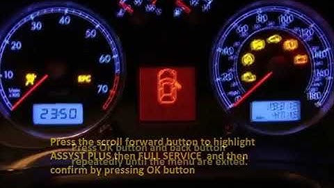 AUDI A8  1994 03 2002 11 How to reset service light indicator