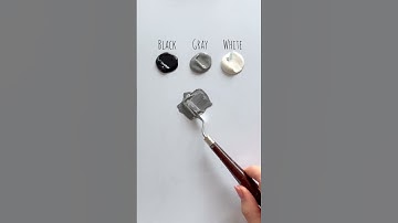 Color Mixing / Black Gray White  / How to create a new color #colormixing #asmr #satisfying