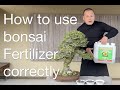 How to use bonsai Fertilizer correctly