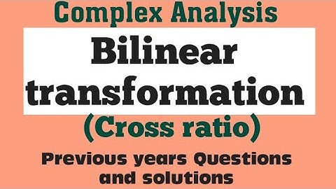 PG-TRB Maths | Bilinear transformation | Cross ratio | Complex Analysis