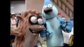 SDCC 2012 Cartoon Network Booth Mordecai & Rigby