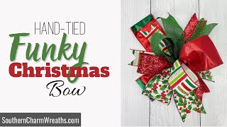 Famous How to Make a Whimsical Christmas Multi-Ribbon Bow | Holiday Funky Bow | Hand Tie a Bow Wealth