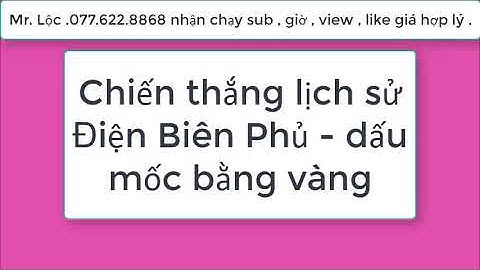 lịch sử chiến thắng điện biên phủ