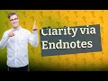 Why might you use endnotes instead of footnotes