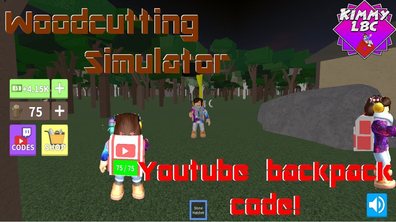 How To Get The Youtube Backpack CODE Woodcutting Simulator YouTube