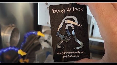 Custom Droid Builder Business Card cut on a Fiber Laser
