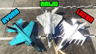 GTA 5 - JET TESTING New F-160 Raiju | Plus Hydra &amp; Lazer Nerf Review!