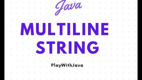Multi line String in java 17