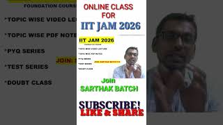 IIT JAM 2026 ONLINE CLASS  | FOUNDATION COURSE FOR IIT JAM 2026 | IIT JAM 2026
