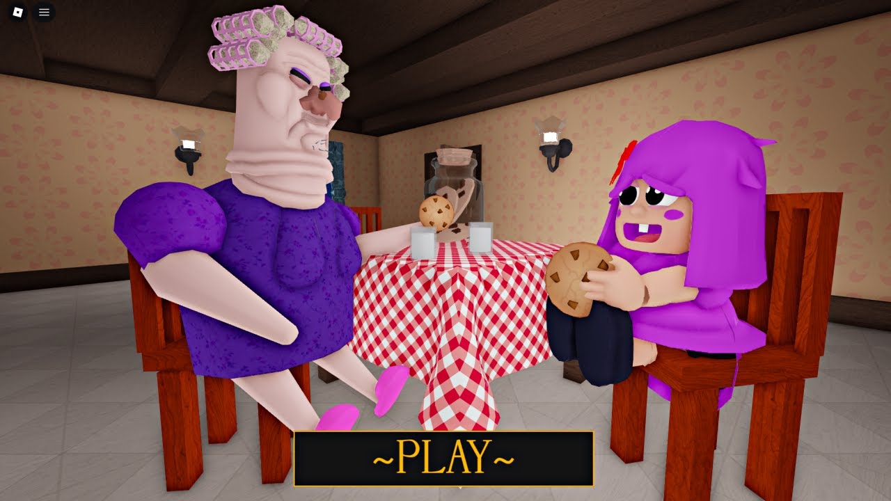 GRUMPY GRAN AND POLLY EAT COOKIES? SCARY OBBY UPDATE All Bosses #Roblox
