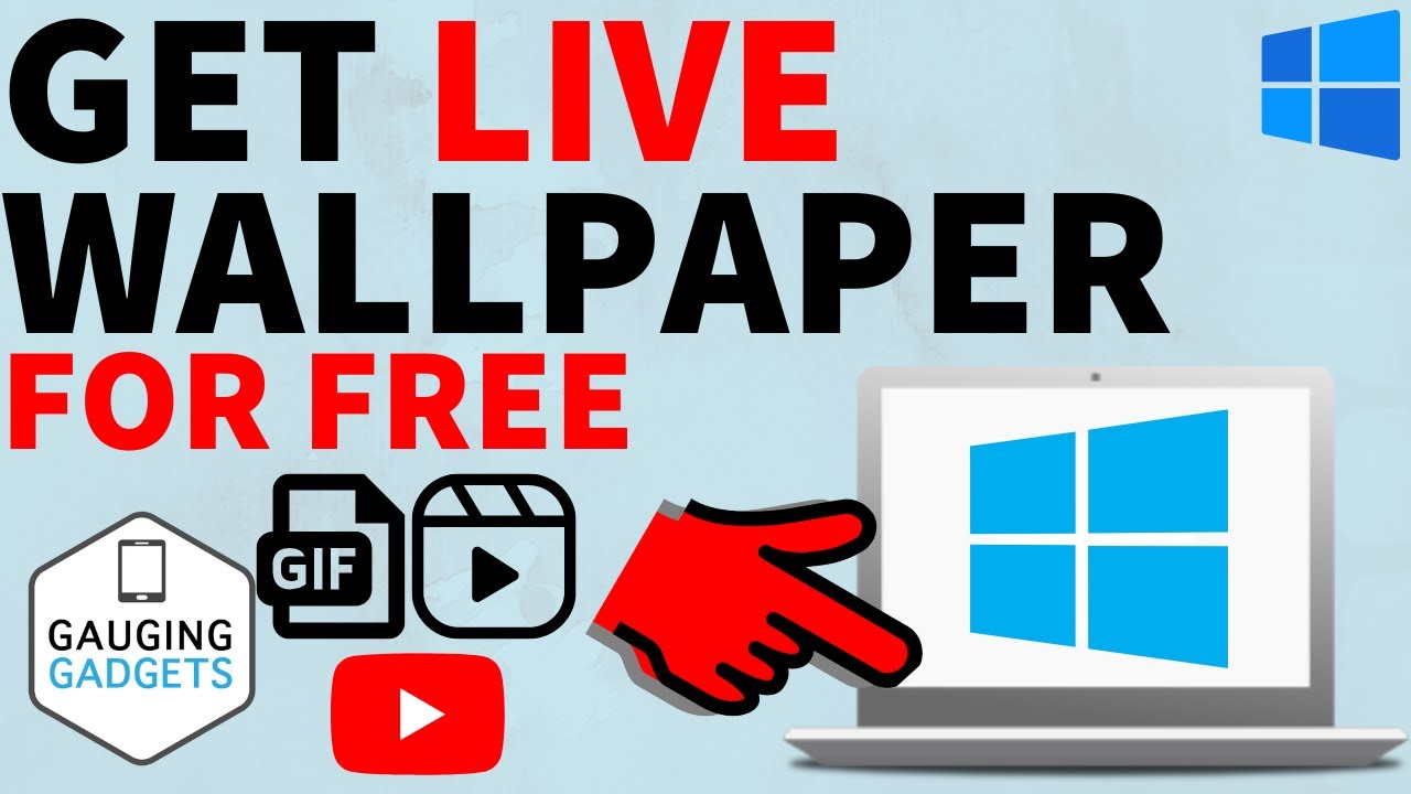 How To Get A Live Wallpaper On Pc Or Laptop For Free - Animated Background  On Windows - Youtube