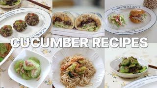 -11kg 감량 유지어터의 뻔하지 않게 맛있는데 살빠지는 여섯 가지 오이 레시피🥒. 6 Types of Cucumber Recipes.